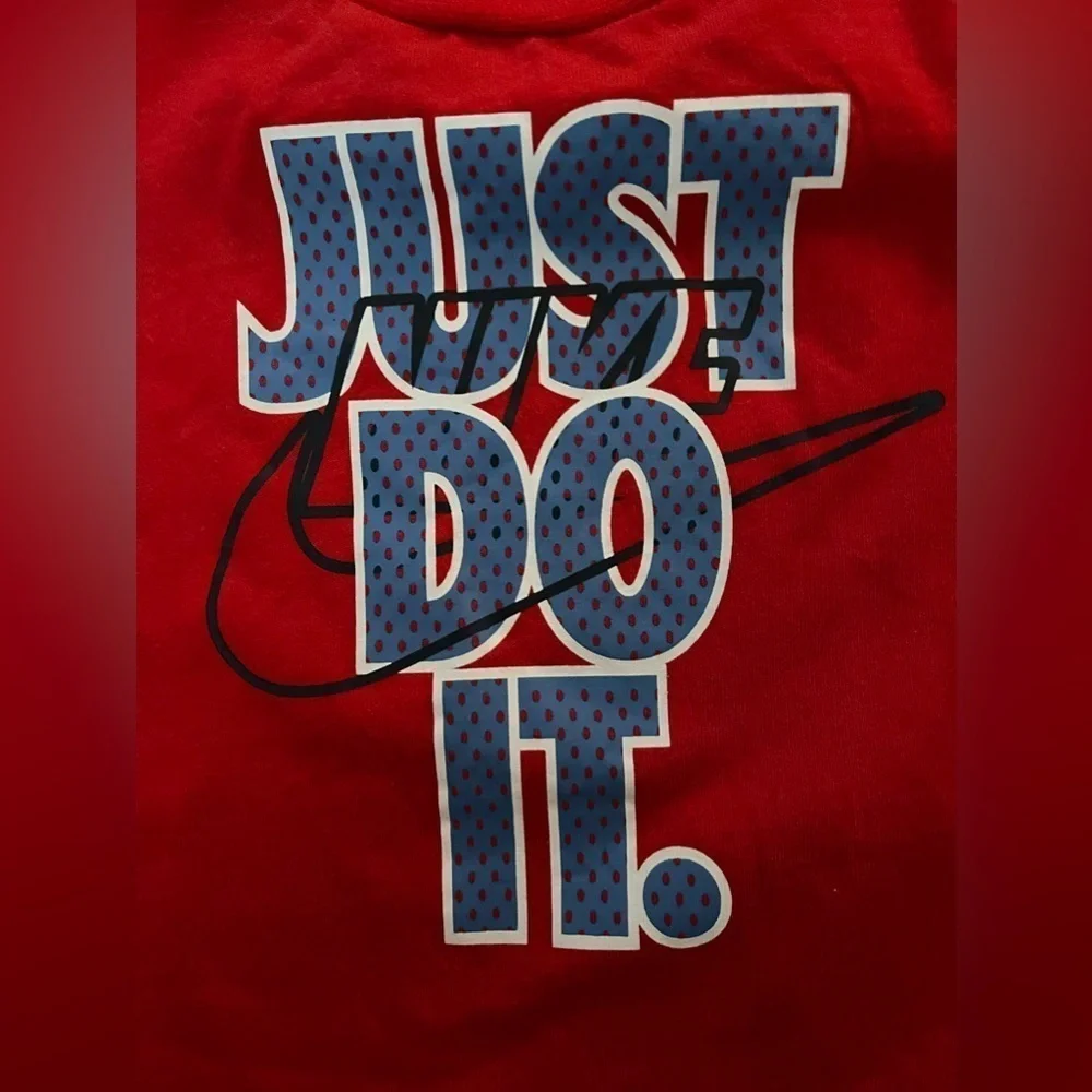 Nike | short sleeve red romper | baby boy 9mo